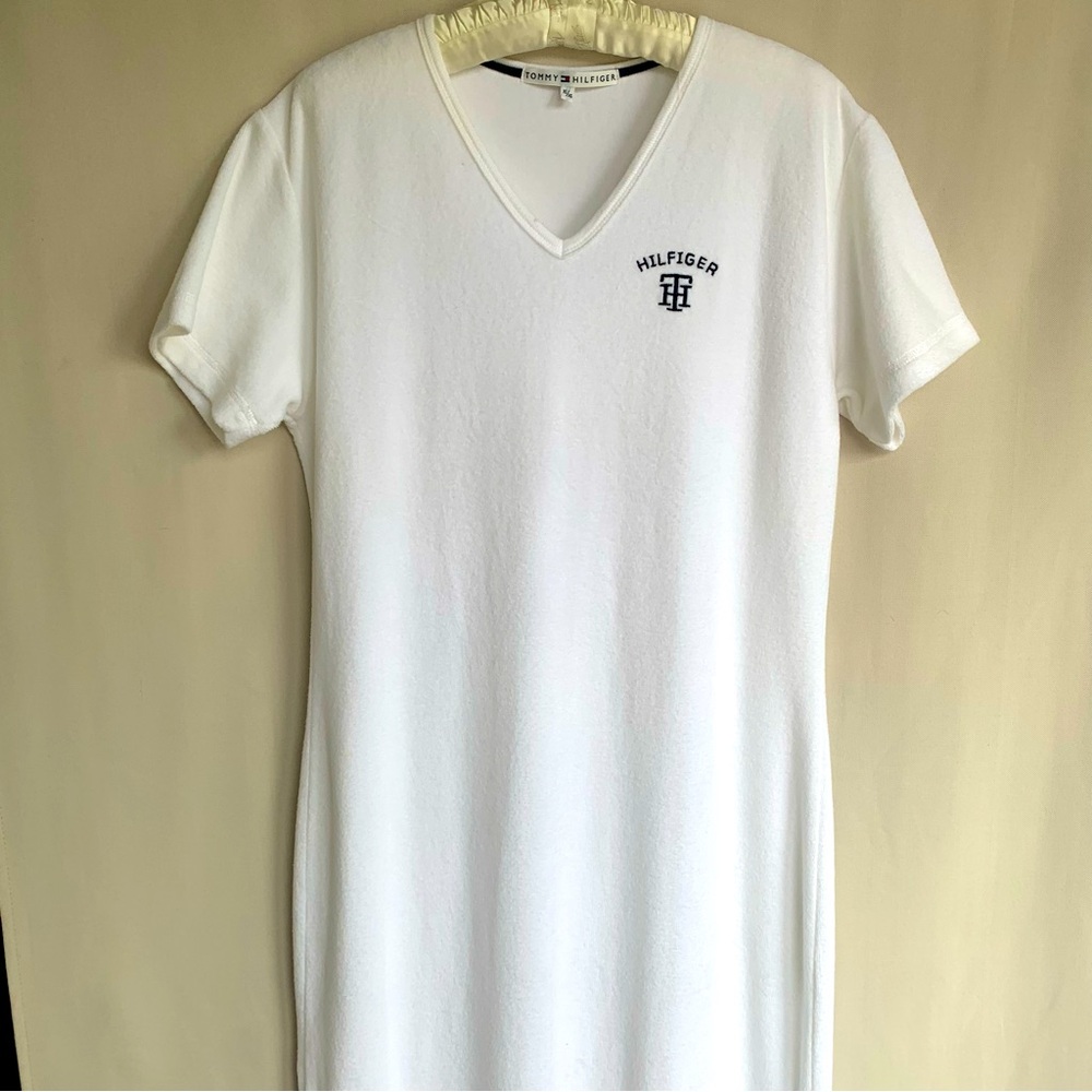 White French Terry Maxi Dress